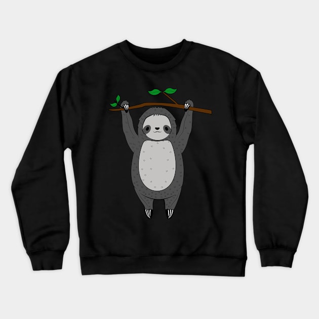 Cute Hanging Sloth Crewneck Sweatshirt by KawaiiAttack